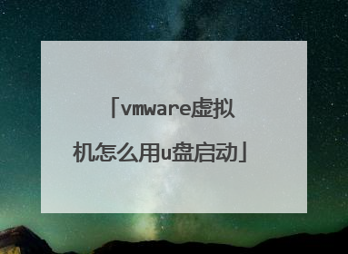 vmware虚拟机怎么用u盘启动