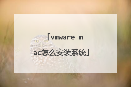 vmware mac怎么安装系统
