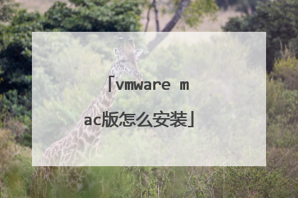 vmware mac版怎么安装