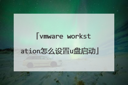 vmware workstation怎么设置u盘启动