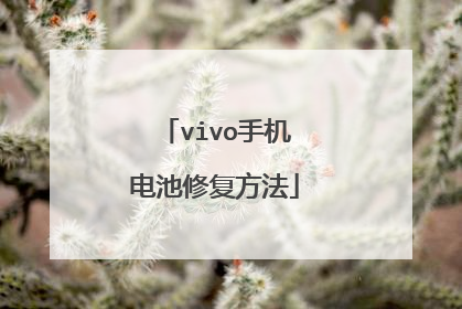vivo手机电池修复方法