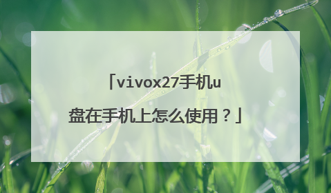vivox27手机u盘在手机上怎么使用？