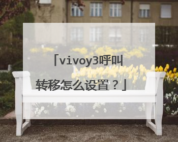 vivoy3呼叫转移怎么设置?