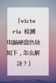 victoria 检测电脑硬盘色块如下，怎么解决？