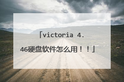 victoria 4.46硬盘软件怎么用!!