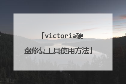 victoria硬盘修复工具使用方法
