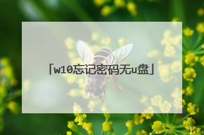 w10忘记密码无u盘