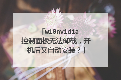 w10nvidia控制面板无法卸载,开机后又自动安装?