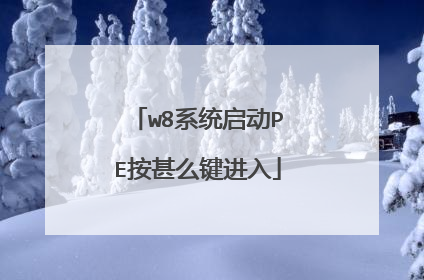 w8系统启动PE按甚么键进入