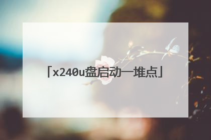 x240u盘启动一堆点