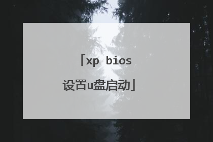 xp bios设置u盘启动