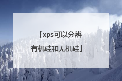 xps可以分辨有机硅和无机硅