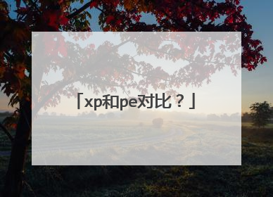 xp和pe对比？