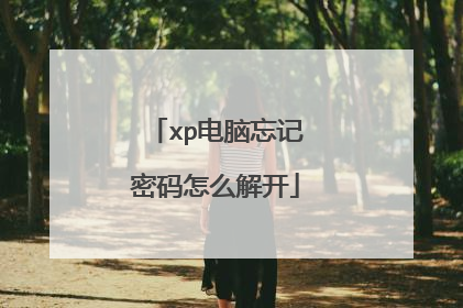 xp电脑忘记密码怎么解开