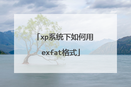 xp系统下如何用exfat格式