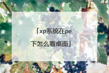 xp系统在pe下怎么看桌面