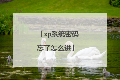 xp系统密码忘了怎么进