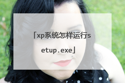 xp系统怎样运行setup.exe