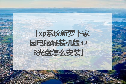 xp系统新萝卜家园电脑城装机版328光盘怎么安装
