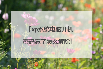 xp系统电脑开机密码忘了怎么解除