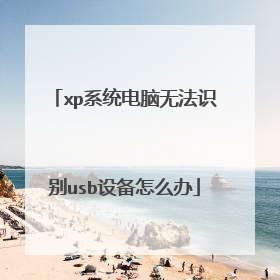 xp系统电脑无法识别usb设备怎么办