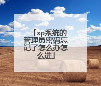 xp系统的管理员密码忘记了怎么办怎么进