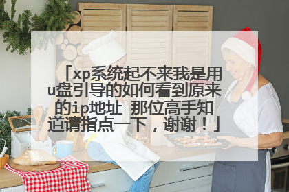 xp系统起不来我是用u盘引导的如何看到原来的ip地址 那位高手知道请指点一下,谢谢!