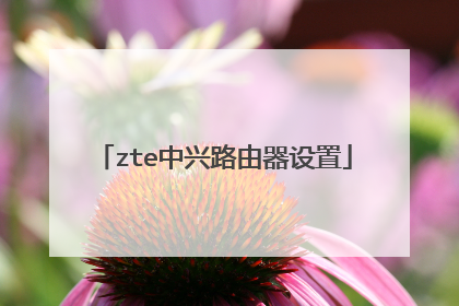 zte中兴路由器设置